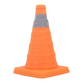 Stretchable Collapsible Traffic Safety Cones Traffic Cones for Parking Lot Orange Construction Cones with Reflective Collars Reinforced Base, Folding