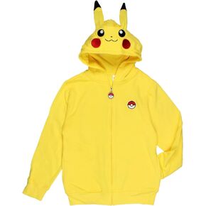 سترة بغطاء للرأس مطبوعة بسحاب للأولاد من Seven Times Six Pokemon Boys in Kuwait