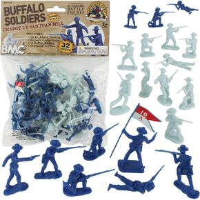 BMC Buffalo Soldiers Charge Up San Juan Hill - 32pc Soldier Figures