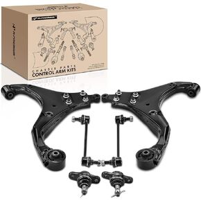 A-Premium 6Pcs Front Suspension Kit, Lower Control Arm Assembly & Sway Bar Link & Lower Ball Joint, Compatible with Kia Sportage 2005-2010, Hyundai Tucson 2005-2009