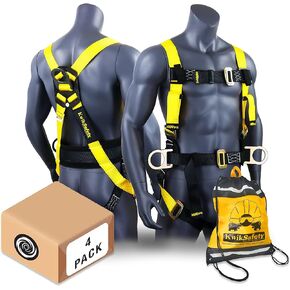 KwikSafety - Charlotte, NC - HURRICANE Ironworker & Tower Safety Harness [3 D-RINGS, BACK SUPPORT] ANSI Tested OSHA Compliant