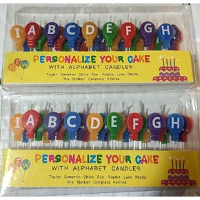 Balloon Birthday Candles with Letters for Custom and personalizing