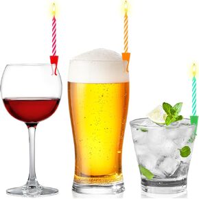 Birthday Candles for Drinks Include 30 Colorful Spiral Candles and 42 Clips Set Happy Birthday Cake Candles for Beer Glasses Wine Cup Bottles Fun 21st Birthday Candles Gift in Saudi Arabia
