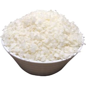 B and Q 1 LB Pure Natural White Beeswax Pellets for Candle Making, Triple Filtered, Cosmetic Grade