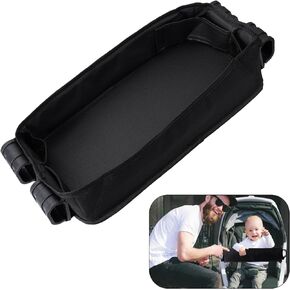 Stroller Organizer, Double Sided Stroller Tray Fits for Wonderfold Wagon, Kids Snacks & Activities - Faux Leather Sides for Eating- 4 Cup Holders-W2 accessories, Easy to Use and Clean, Play On the Go