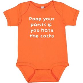 Clemson Fan Funny Poop Your Pants if You Hate the Cocks Baby Bodysuit Outfit Clothes