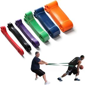 Basketball Resistance Band Training Dribbling Fitness Single Circle 6 Levels Strong Heavy Duty Professional Exercise Bands Natural Latex 41 Inch Loop