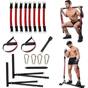 مجموعة أدوات تمارين البيلاتس المحمولة مع أشرطة المقاومة، مجموعة أدوات تدريب القوة المحمولة على شكل عصا البيلاتس، معدات تدريب الصالة الرياضية المنزلية in Kuwait