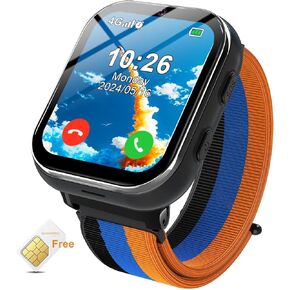 Smart Watch for Kids, 4G Kids Smartwatch Phone Touch Screen, Educational Games Pedometer Fitness Alarm Calculator Clock Camera Music Player, Suitable for Children Aged 4-10 Years Old, Pink