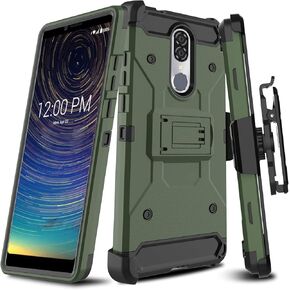 Compatible with Coolpad Legacy Case, Kickstand Series Full Body Heavy Duty Armor Protective Phone Cover Case for Coolpad Legacy 2019 (Black) in Kuwait