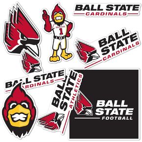 Desert Cactus Ball State University Sticker Cardinals Ball U Stickers Vinyl Decals Laptop Water Bottle Car Scrapbook T2 (Type 2)