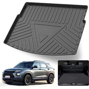 بطانة شحن لسيارة 2024 Chevolet/Chevy Trailblazer - أسود TPO مناسب لجميع الأحوال الجوية وشديد التحمل مقاوم للماء وواقي أرضية صندوق السيارة متوافق مع 2021-2024 Chevolet/Chevy Trailblazer