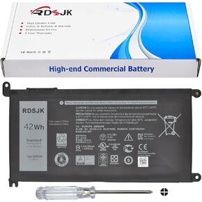 WDX0R Laptop Battery for Dell Inspiron 15 5565 5567 5568 5570 5578 7560 7570 7579 7569/13 5368 5378 5379 7368 7378 14-7460/17-5770 7569 7579 Series 3CRH3 T2JX4 FC92N CYMGM WDXOR Y3F7Y C4HCW 11.4V 42Wh