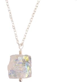 Natural Angel Aura Quartz Crystals Pendant Necklace, Pear Cabochon Gemstone, Energy Healing Crystals, Birthday, Gift for Her, Gemstone Jewelry 18 inch AAA+ Quality (Angel aura A) in Saudi Arabia