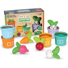 Learning Resources Hide and Seek Vegetable Garden - Eco Friendly Toddler Learning Toys, Preschool Toys for Kids Ages 18+ Months, Montessori Food Toys