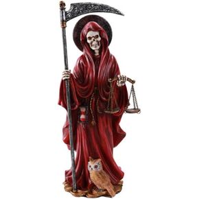 Pacific Giftware Santa Muerte Saint of Holy Death Standing Religious Statue 10 Inch (Red) Love Passion Relationship