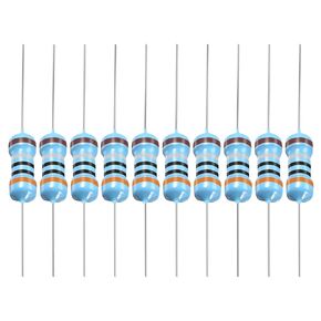 YOKIVE 50 PCS Metal Film Resistors, 3 Ohm Resistor with 1/2W 1% Tolerance, Lead, Good for DIY Electronic Projects (5 Color Bands, 9±1mm)