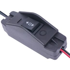 TWTADE Momentary Polarity Reverse Switch DC 12V 10A Motor Control 6 Pin 3 Position (ON)-Off-(ON) AC 110V-220V Black Rocker Switch with Wire H-012-KCD2-223-JT-DJ