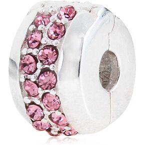 سحر مقطع دائري مع سحر كريستال 925 فضة سدادة سحر فاصل سحر لسوار باندورا in Kuwait