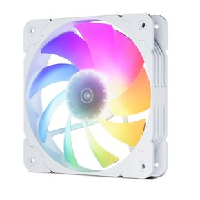Vetroo SA-140 White 140mm Addressable RGB & PWM Motherboard Sync Computer PC Cooling Fans with Controller Low Noise High Performance 4-Pin 1200 RPM Hydraulic Bearing