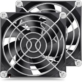 GDSTIME 2 Pack 80mm x 80mm x 25mm Dual Ball Bearings DC Brushless Cooling Fan in Kuwait
