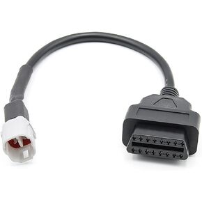 JUTA Motorcycle OBD Adapter for Yamaha 4 Pin Adapter Diagnostic Cable - 4Pin to OBD2 16Pin