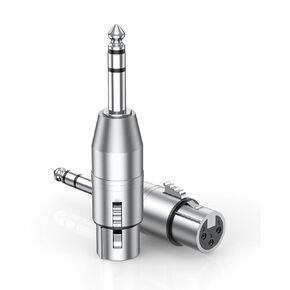 TRS to XLR 1/4 to XLR Adapter, Balanced XLR Female to 1/4 Male Adapters - 2 Pack