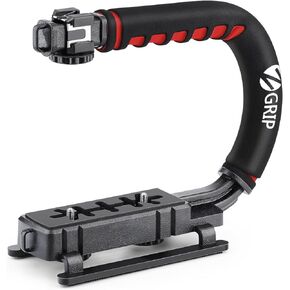 Neotter Handheld Stabilizer, Video Action Stabilizing Handle Grip with Cold Shoe Mount for All Camera Camcorder DSLR