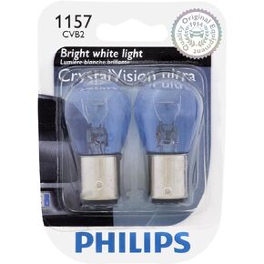 Philips 1157CVB2 1157 CrystalVision Ultra Miniature Bulb, 2 Pack