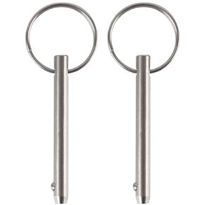 2 Pack Quick Release Pin, Diameter 0.197"(5mm), Total Length 2"(51mm), Effective Length 1.57"(40mm), Full 316 Stainless Steel, Bimini Top Pin, Marine Hardware