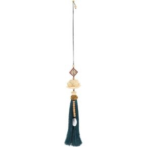 Car Charm Delicate Outdoor Patio Decor Lotus car Pendant Lotus car Hanging Decor Rearview Mirror Interior car Lights Pendant Hanging Plant Holder Car Hanging Accessories
