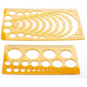 2 Pcs Radius Template Tool,Circle Radius Stencil,Multifunctional Template,Geometric Math Tool Radius Arc Master Stencil Template R LL226 0 in Kuwait