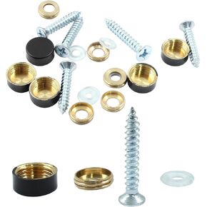 10mm Mirror Screws Decorative Caps, 10 Pcs Stainless Steel Cover Nails Decorative Mirror Nails Screw Caps Fasteners Hardware for Bathroom Mirrors Glass Furniture(Silver) in Saudi Arabia