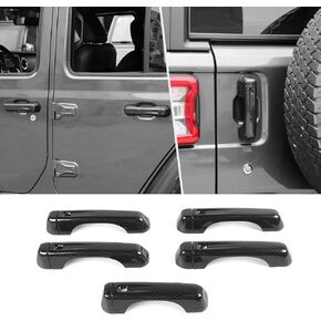 RT-TCZ Door Handle Trim Cover Tailgate Handle Cover Exterior Decoration Accessories for Jeep Wrangler JL JLU 2018-2022,Chrome