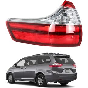 Rear Left Tail Light Brake Lamp Assembly Replacement for 2015-2020 Sienna Base/L/LE/XLE/Limited Driver Side Outer 8156008050 TO2804123