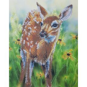 مجموعة تطريز خرز بامبي، غزال نيدل بوينت بيبي تزلف، غرز متقاطعة غزال، نمط تطريز بامبي، ديكور حضانة ظبي، مخلوق الغابة in Kuwait