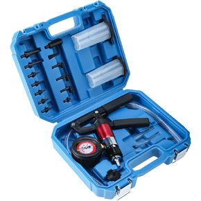 21pcs Brake Bleeder Kit Hand Held Vacuum Pump Tester Set, One-Man Brake and Clutch Bleeding System Tool