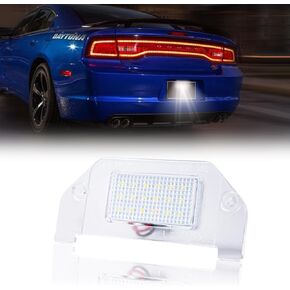 LED License Plate Light For 2006-2014 Dodge Charger Challenger Avenger Magnum Dart Tag Lamp Assembly, 6000K White 1PCS