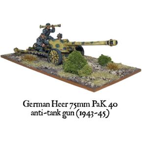 Warlord Games, Bolt Action, German Heer 75mm PaK 40 Anti-Tank Gun (1943-45)