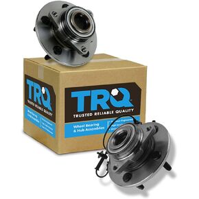 TRQ Front Wheel Hub Bearings Assembly Set Compatible with 2006-2008 Dodge Ram 1500