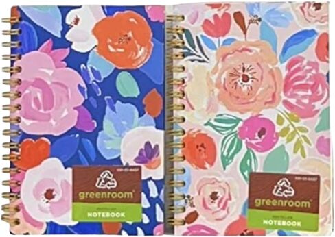 مجلة حلزونية ناعمة من Green Room - غطاء مرن مقاس 4 بوصات × 6 بوصات أغطية زهور متنوعة in Saudi Arabia