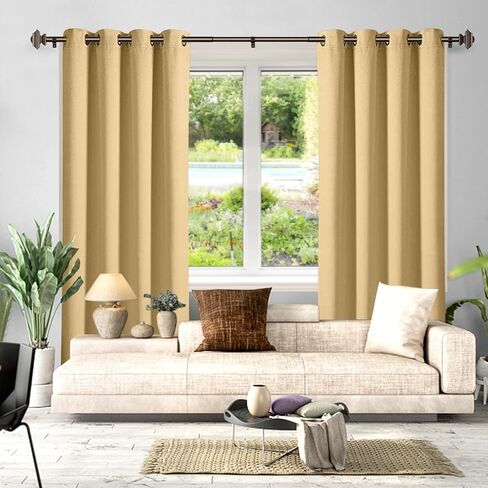 قضيب ستارة كامانينا 1 بوصة قضيب ستائر واحد 48 إلى 86 بوصة (4-7.2 قدم)، قضبان ستائر برونزية عتيقة للنوافذ، تيجان مربعة عتيقة in Kuwait