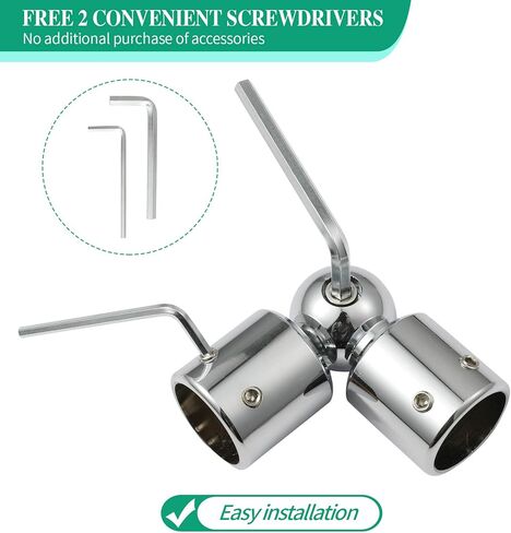 الثقيلة نافذة الستار قضيب موصل الزاوية قضيب الستارة موصل يتوقف الكوع موصل خليج النوافذ قضيب الزاوية الكوع موصل ل 1 بوصة خليج قضبان الستارة (مجموعة من 2، الفضة) in Kuwait