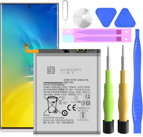 مجموعات استبدال بطارية Note 20 Ultra، [4500UmAh] (ترقية جديدة) متوافقة مع Samsung Galaxy Note 20 Ultra مع لاصق ودليل التثبيت ومجموعات أدوات الإصلاح in Kuwait