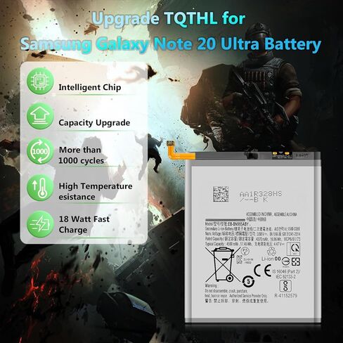 مجموعات استبدال بطارية Note 20 Ultra، [4500UmAh] (ترقية جديدة) متوافقة مع Samsung Galaxy Note 20 Ultra مع لاصق ودليل التثبيت ومجموعات أدوات الإصلاح in Kuwait