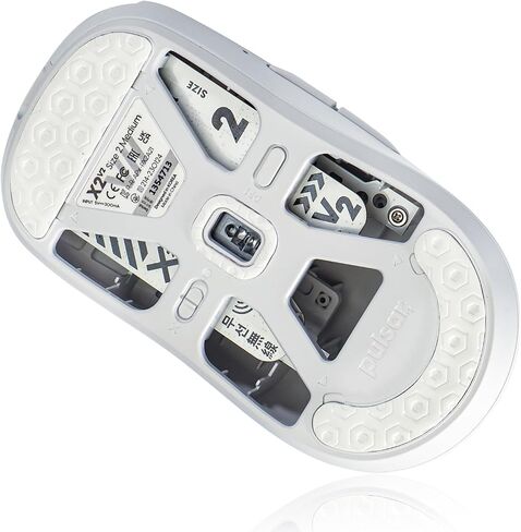 Immoenuc مجموعتان من زلاجات الماوس لـ Pulsar X2/X2mini/X2V2/X2V2Mini/X2H/X2Hmini/X2A/X2Amini وسادات قدم الماوس متينة 0.8 مم PTFE (أبيض) in Kuwait