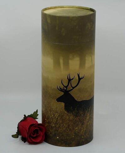 Casket Depot Green Forest Adult Size Memorial Collection Scattering Tube, Biodegradable Urn for Scattering Ashes, Eco Urn, Adult Size 13" Long, Holds Up to 250 Cubic Inches Ashes in Saudi Arabia