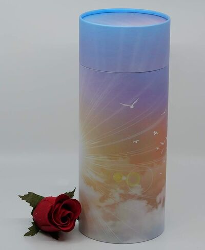 Casket Depot Green Forest Adult Size Memorial Collection Scattering Tube, Biodegradable Urn for Scattering Ashes, Eco Urn, Adult Size 13" Long, Holds Up to 250 Cubic Inches Ashes in Saudi Arabia