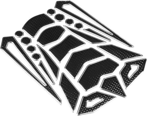 for motorcycle tank protector Motorcycle Tank Sticker,Universal Soft Rubber Motorcycle Gas Tank Pad Stickers Protector Tank Traction Pad(silver edge) in Saudi Arabia