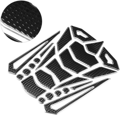 for motorcycle tank protector Motorcycle Tank Sticker,Universal Soft Rubber Motorcycle Gas Tank Pad Stickers Protector Tank Traction Pad(silver edge) in Saudi Arabia